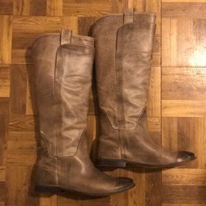 frye “paige tall riding” leather boots